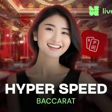 Official Live Dealer logo: Hyper Speed Baccarat by Evolution at Wild Robin Casino