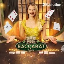 Peek Baccarat slot icon by Evolution, available at Wild Robin Casino