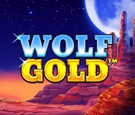 Wolf Gold slot logo by Pragmatic Play at Wild Robin Casino
