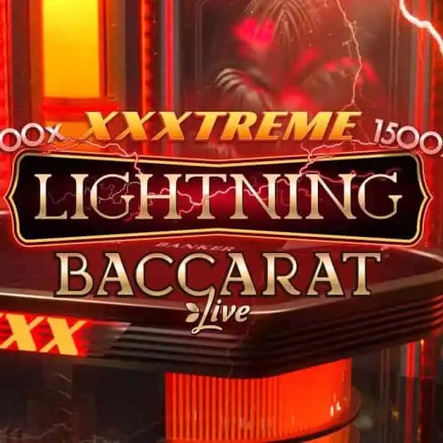 XXXtreme Lightning Baccarat online game logo by Evolution on wildrobin-netherlands.nl